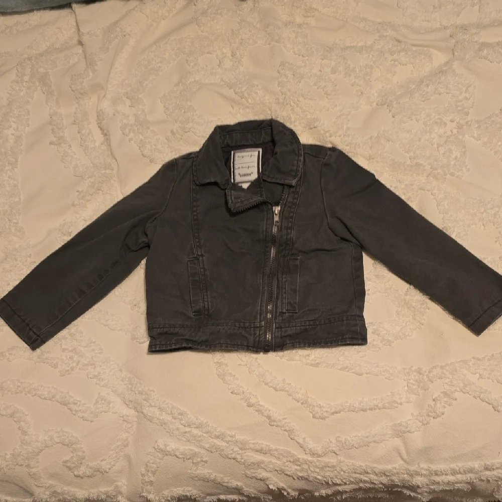 Adorable Gymboree Kids Charcoal Jean Jacket Size XS (4) (#14)